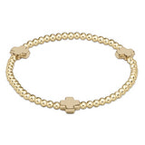 eNewton Design 26 EGBSC3GBP egirl Signature Cross 3mm Gold Bracelet - 13 Styles