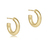 eNewton Design 26 ERDG05PH4SMO Round Gold 0.5" Post Hoop - Smooth - 2 Sizes