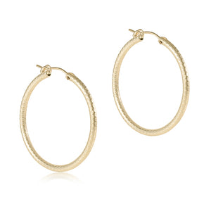 ENEWTON DESIGN ED ERDG1HT ROUND GOLD 1.25" HOOP - TEXTURED