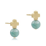 ENEWTON DESIGN ED ESCGS SIGNATURE CROSS GOLD STUD EARRINGG