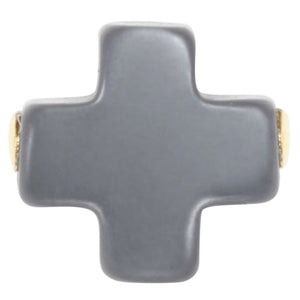 ENEWTON DESIGN ED ESCSCHAR SIGNATURE CROSS STUD - CHARCOAL