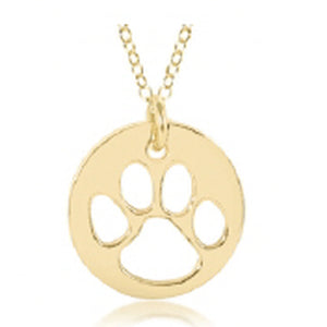 ENEWTON DESIGN ED N16GPPGD 16" NECKLACE GOLD - PAW PRINT GOLD DISC