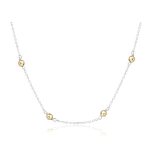 ENEWTON DESIGN ED N17SISSMXM4 17" CHOKER SIMPLICITY CHAIN STERLING MIXED METAL - CLASSIC 4MM GOLD