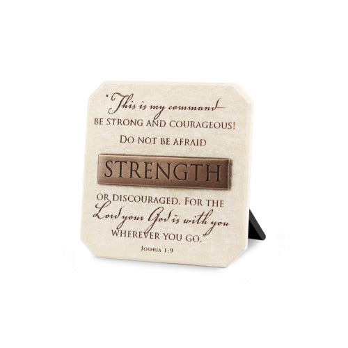 DICKSONS GIFTS DG 11636 Tabletop Plaque Strength Bronze 3.75