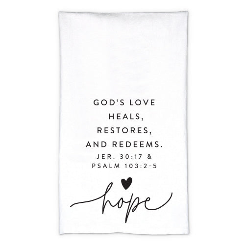 DICKSONS GIFTS DG 51151 Tea Towel Hold Onto Hope White Hope