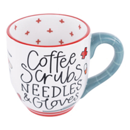 Glory Haus GH 27163412 Coffee Scrubs Needles Gloves Mug