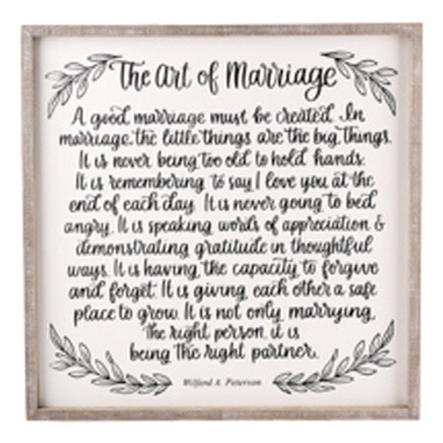 Glory Haus GH 35153402 Art of Marriage Framed Board Large