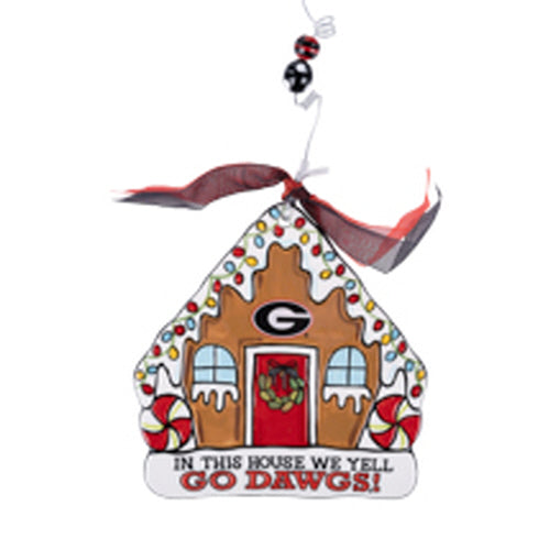 GLORY HAUS GH 421153402 IN THIS HOUSE WE YELL GO DAWGS! ORNAMENT