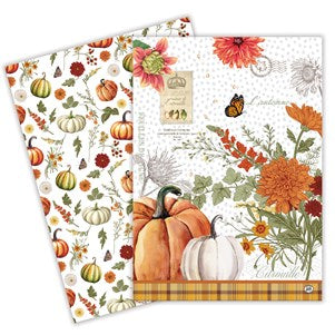 MICHEL DESIGN WORKS MDW 830427 PUMPKIN DELIGHT KITCHEN TOWEL SET