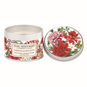 MICHEL DESIGN WORKS MDW 849361 CHRISTMAS BOUQUET TRAVEL CANDLE