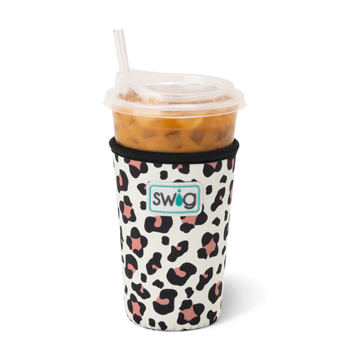 SWIG LIFE SL S302-NCUP-LP LUXY LEOPARD ICED CUP COOLIE (22 OZ)