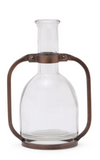 Two's Company TC 55144x Glass Bottle Vases with Metal Stand - 3 Styles