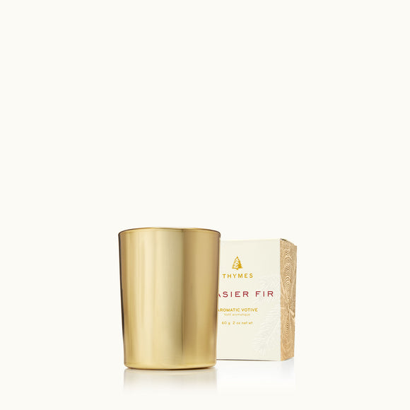Thymes TY 12485-02 Frasier Fir Gilded Gold Votive Candle