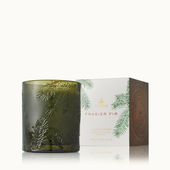 Thymes TH 12480-01 Frasier Fir Poured Molded Green Glass Candle