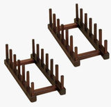 Tripar International TI 3390x Wood 6 Place Plate Rack - 2 Colors