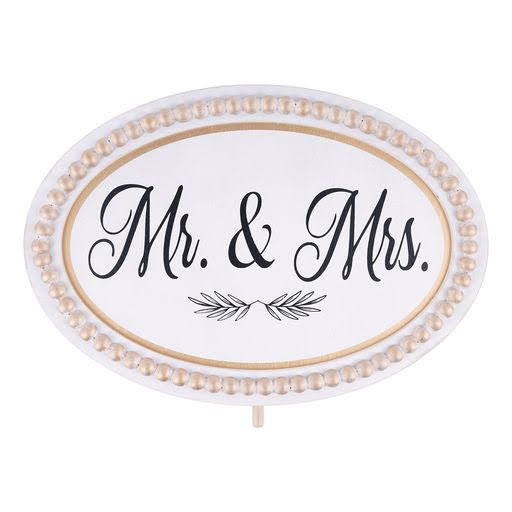 Glory Haus GH 33150542 Mr & Mrs Welcome Topper