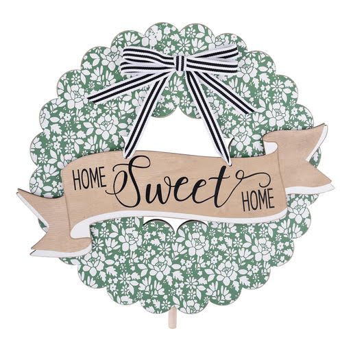 Glory Haus GH 33150540 Floral Wreath Welcome Topper
