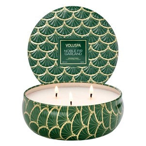 Voluspa 54510 Noble Fir Garland 3 Wick Tin