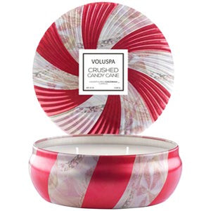 Voluspa 5456 Crushed Candy Cane 3 Wick Tin