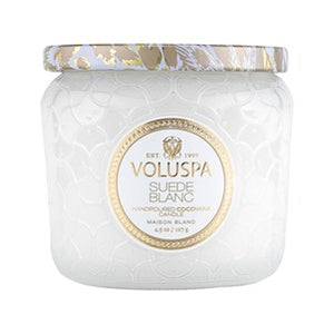 Voluspa 8141 Suede Blanc 4.5 Petite Jar Maison Collection