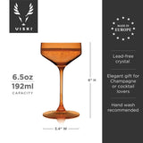 True Brands 26 1137x VISKI Reserve Nouveau Crystal Coupes - 2 Colors