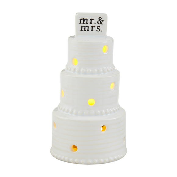 MUD PIE MP 40030330 WEDDING CAKE LIGHT UP SITTER