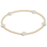 eNewton Design 26 BSCSM2Gxx Signature Cross Small 2mm Gold Bracelet - 15 Styles