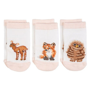 WRENDALE DESIGNS WD LTW-SOCK001 LITTLE FOREST BABY SOCKS SET - 0-6 MONTHS