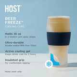 True Brands 26 10047 HOST Beer Freeze Cooling Cup - 3 Colors
