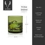 True Brands 26 1141x VISKI Admiral Crystal Rocks Glasses - 2 Colors