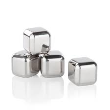 CorkPops CP 00800 Set of 4 Stainless Ice Cubes