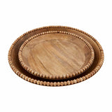 Mud Pie MP 46000226xx Wood Beaded Serving Bowls