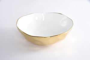 Pampa Bay PB MON2743WG Beautiful Gold/White Wide Bowl