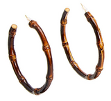 Two's Company TC 100343-20x Bamboo Hoop Earrings
