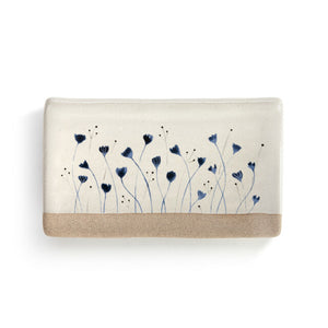 Demdaco 1004180679 Blue Blossoms Rectangle Spoon Rest