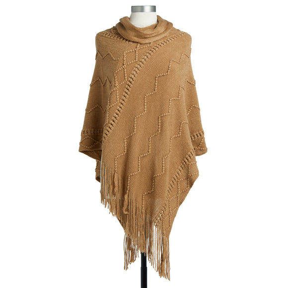 Demdaco 1004290520 Camel Cowl Neck Poncho