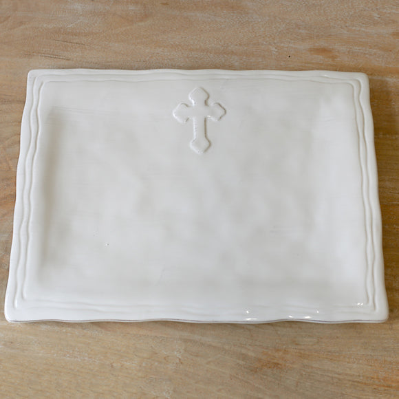 The Royal Standard TRS 107919022 Cross Platter Antique - White