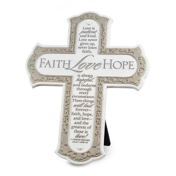 Dicksons Gifts DG 11880 Tabletop Cross Faith Hope Love