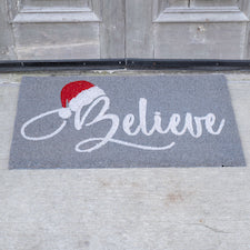 The Royal Standard TRS 122521018 Believe Coir Doormat Gray/White/Red  30x18