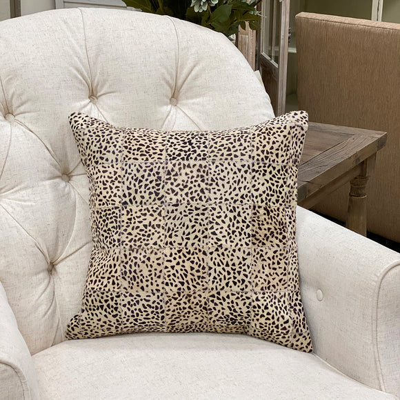 The Royal Standard TRS Abbot Cheetah Hide Pillow Beige/Black