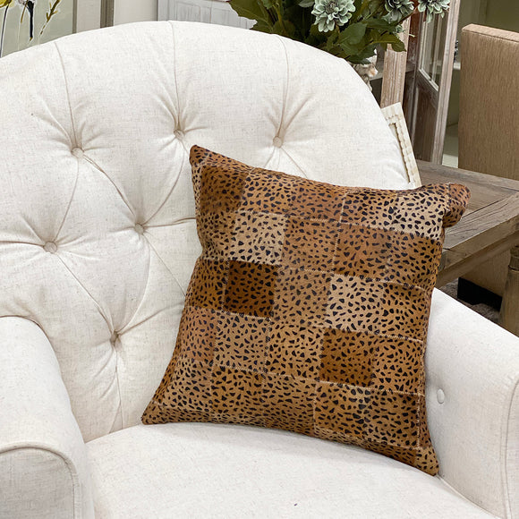 The Royal Standard TRS Abbott Cheetah Hide Pillow - Tan/Black