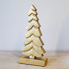 The Royal Standard TRS 138920007 Alpine Tree Decor Gold 10"