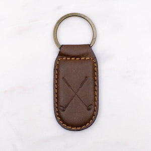 The Royal Standard TRS 140022022 Golf Leather Embossed Keychain