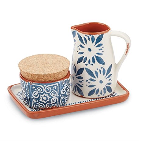 Mud Pie MP 4784018 Bungalow Cream & Sugar Set