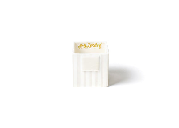Coton Colors CC ACCES MINI-NC-WHT-S White Stripe Mini Nesting Small Cube