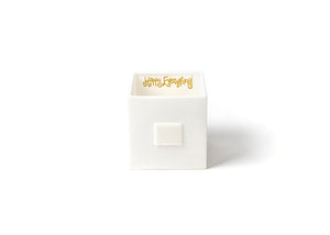 Coton Colors CC MINI-NC-WHT-M White Small Dot Mini Nesting Cube Medium