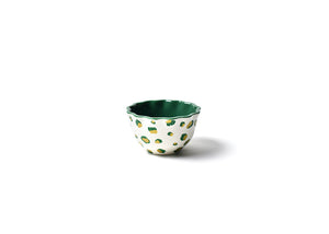 Coton Colors CC DDT-RAPPBWL-EMD  Emerald Double Dot Ruffle Appetizer Bowl