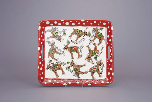 Magnolia Lane ML 51665 Reindeer Tray W/Handle