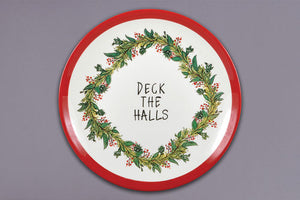 Magnolia Lane ML 61784 13.5"" Deck The Halls Platter