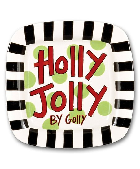 Magnolia Lane ML 18017 13.75 Square Holly Jolly Platter
